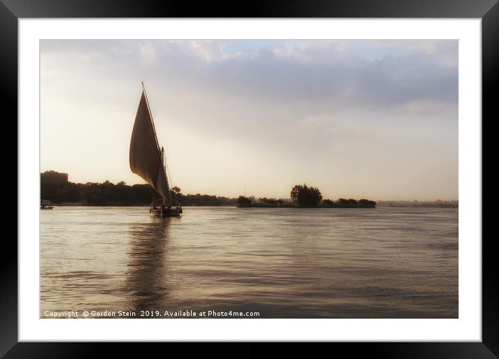 Felucca at Dusk; Chapter 3 Framed Mounted Print by Gordon Stein
