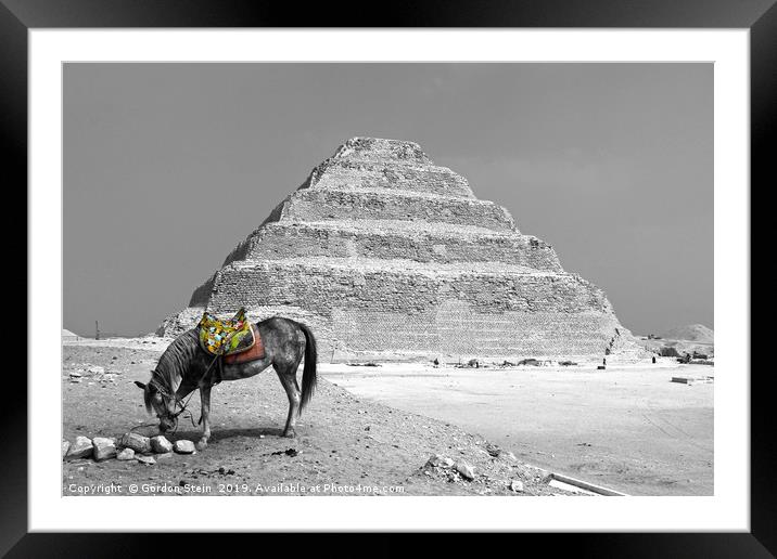 Saqqara Colours Framed Mounted Print by Gordon Stein