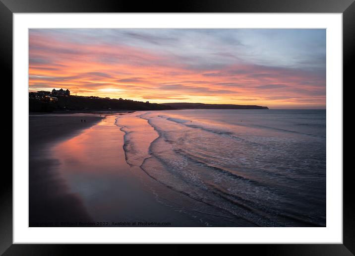 Winter Sunset Framed Mounted Print by Richard Burdon