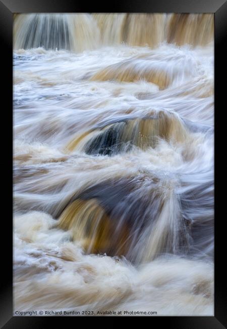 The Power Of The Falls Framed Print by Richard Burdon