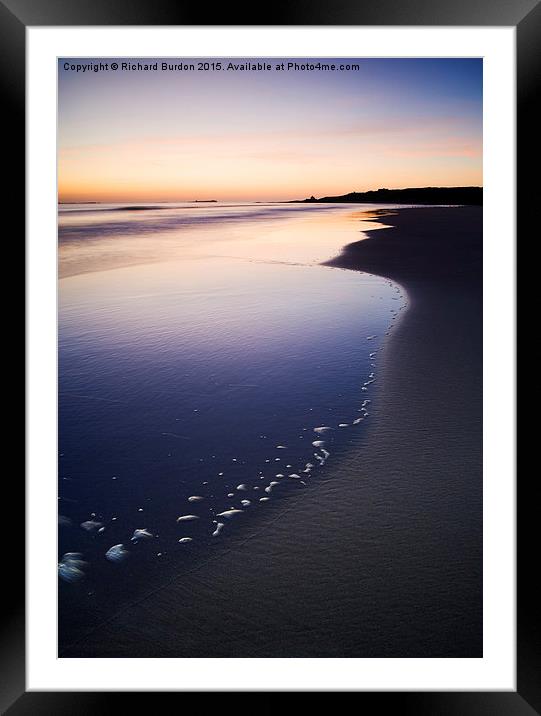 Budle Bay Sunrise Framed Mounted Print by Richard Burdon