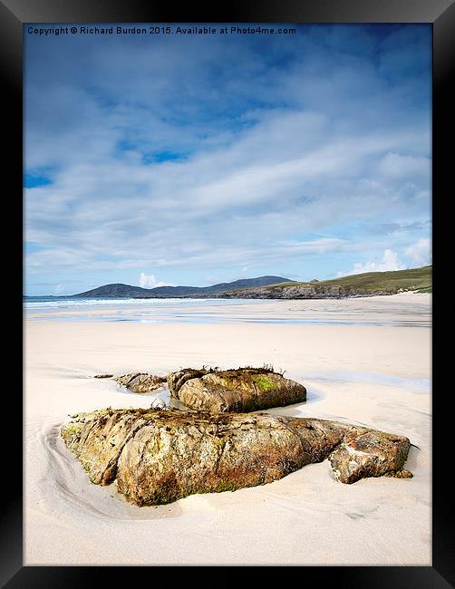 Traigh Iar beach, Isle of Harris Framed Print by Richard Burdon
