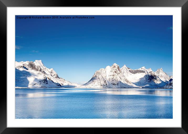  Reine Fjord Vista Framed Mounted Print by Richard Burdon