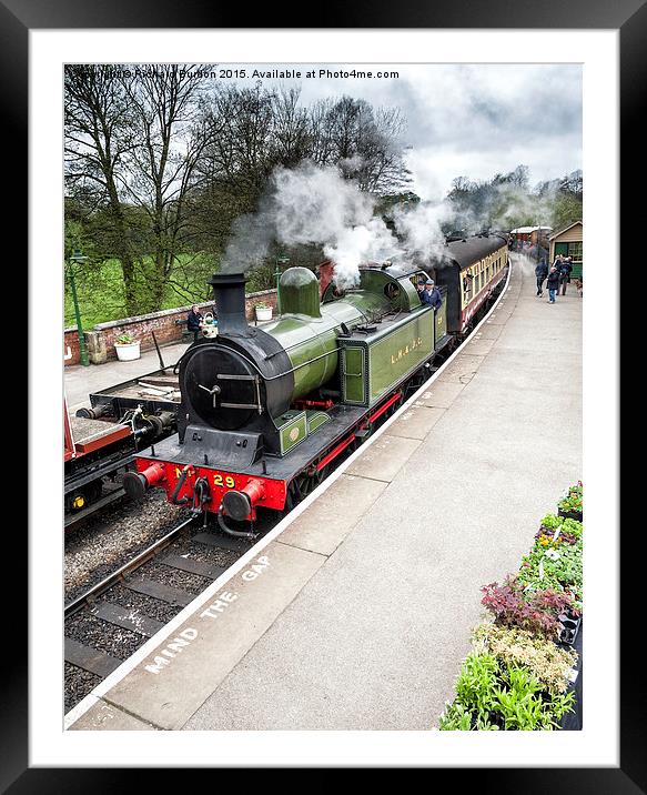  A steam train arriving in Pickering station Framed Mounted Print by Richard Burdon
