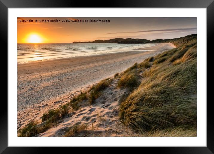 Balnakeil Bay sunset Framed Mounted Print by Richard Burdon