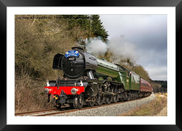 The Flying Scotsman In Newtondale Framed Mounted Print by Richard Burdon