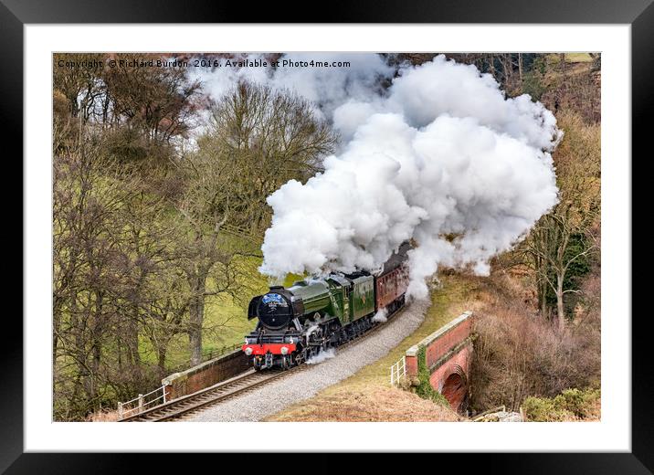 The Flying Scotsman At Darnholme Framed Mounted Print by Richard Burdon