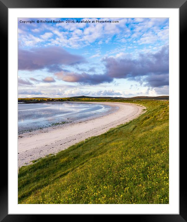 Evening Light on Hougharry Bay, North Uist Framed Mounted Print by Richard Burdon