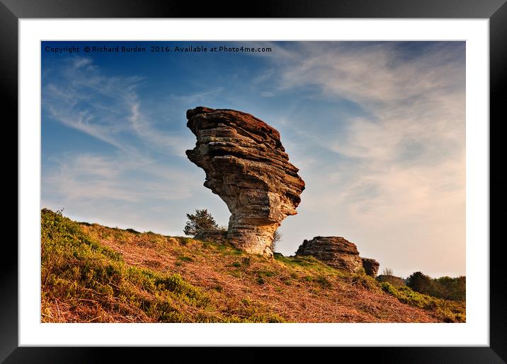 The Bridestones at Dalby Framed Mounted Print by Richard Burdon