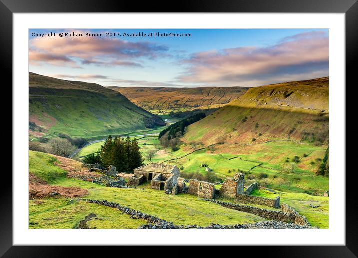 Morning Light on Crackpot Hall Framed Mounted Print by Richard Burdon