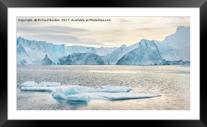 The Kangia Icefjord Framed Mounted Print by Richard Burdon