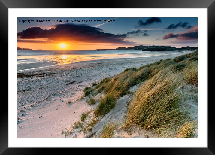 Sunset at Balnakeil Bay Framed Mounted Print by Richard Burdon