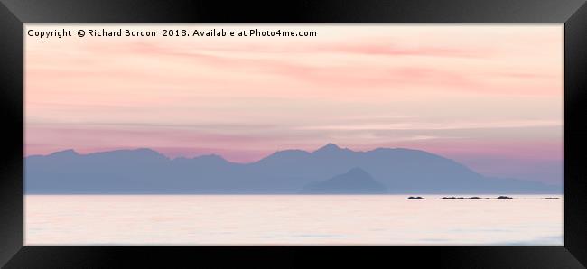 Arran Sunset Framed Print by Richard Burdon