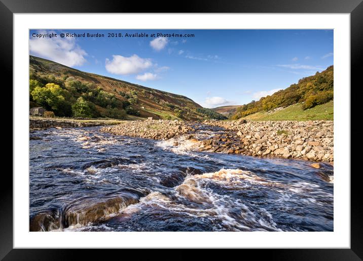 The River Swale in Autumn Framed Mounted Print by Richard Burdon