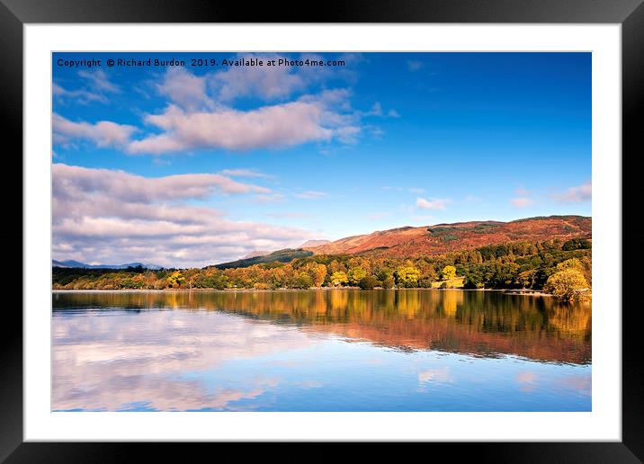 Autumn Colour on the banks of Loch Lomond Framed Mounted Print by Richard Burdon