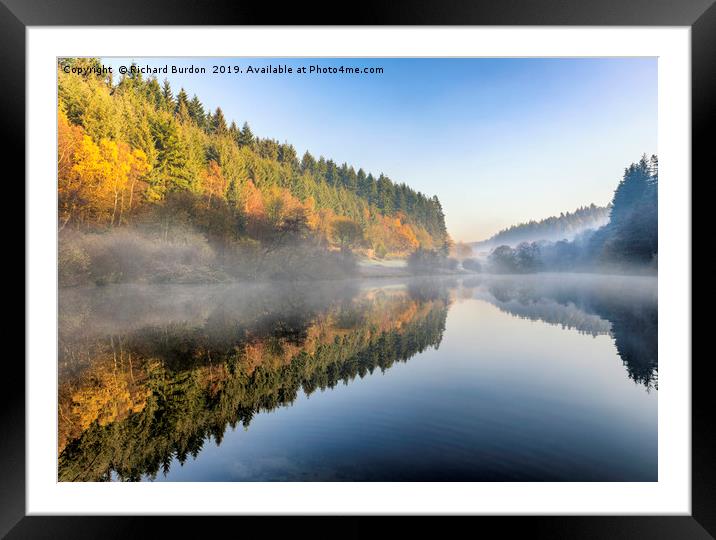 Staindale Lake In Autumn Framed Mounted Print by Richard Burdon