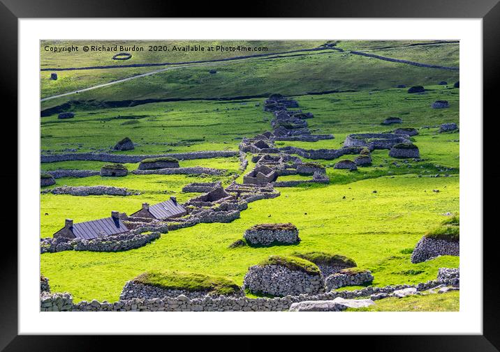 Dappled light on Village Bay Framed Mounted Print by Richard Burdon