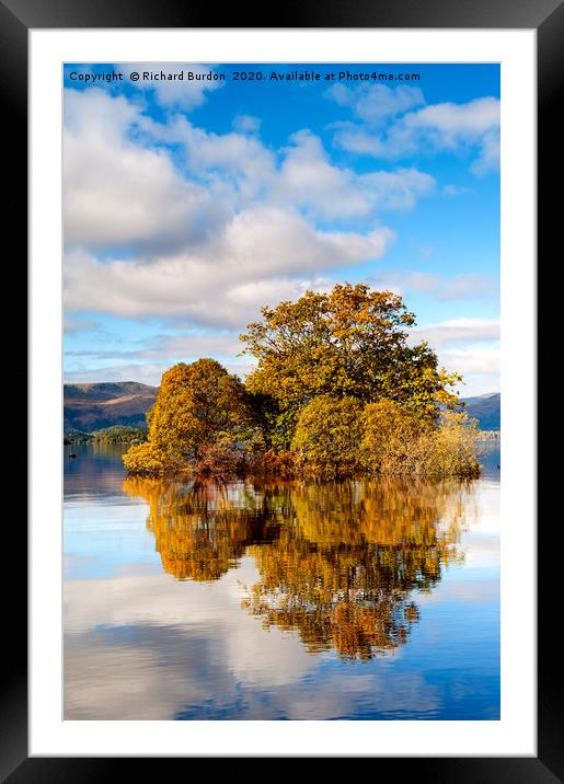 Autumn Colour at Milarrochy Bay Framed Mounted Print by Richard Burdon