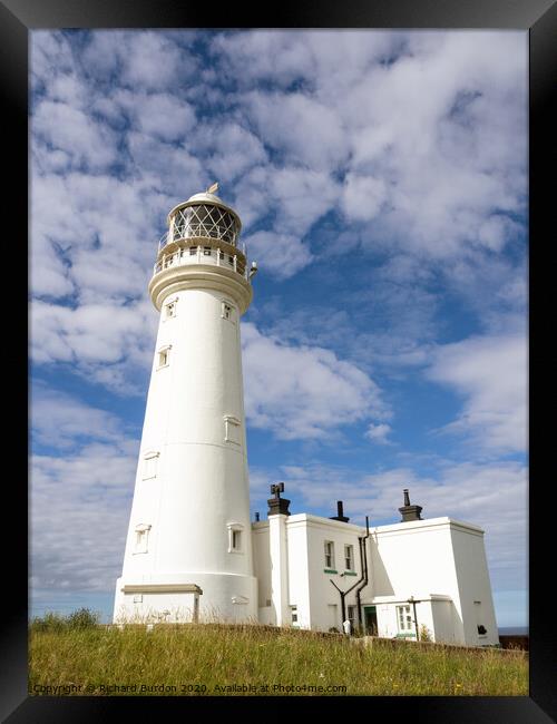 Flamborough Lighthouse Framed Print by Richard Burdon