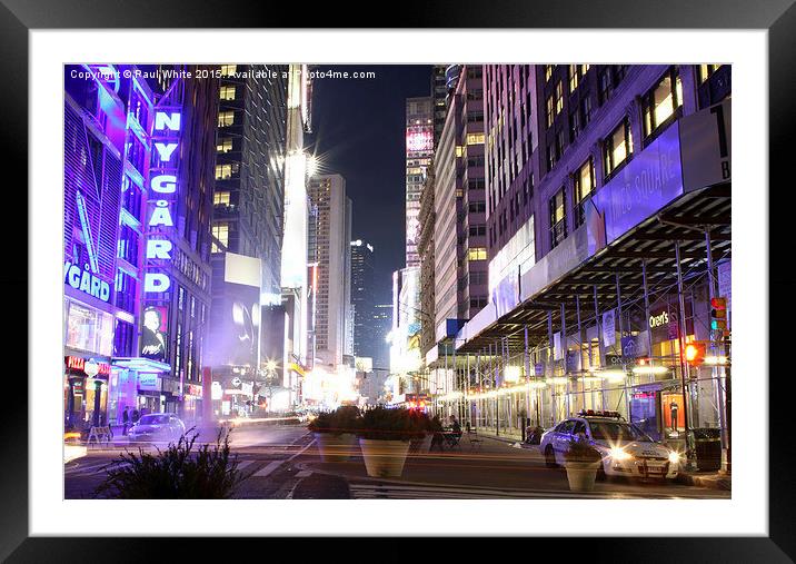  Times Square, New York Framed Mounted Print by Paul White