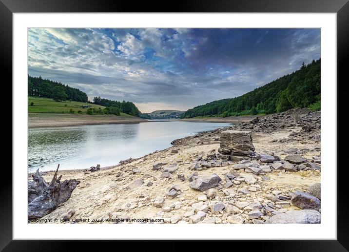 Ruins in the reservoir Framed Mounted Print by Tony Clement