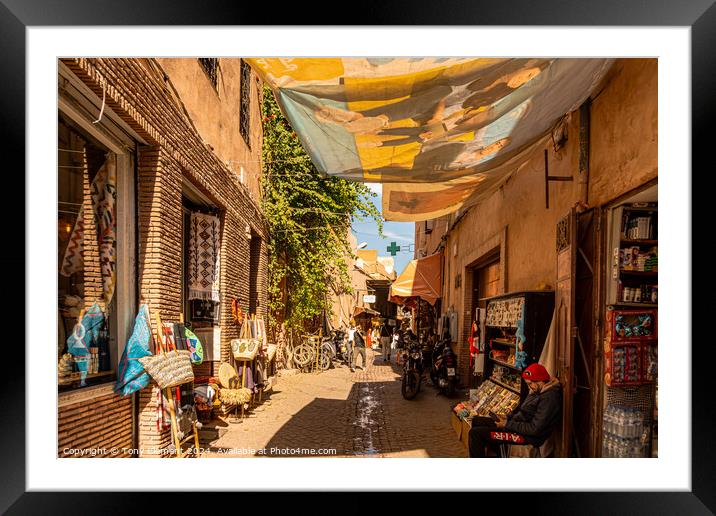 Marrakech Medina Framed Mounted Print by Tony Clement