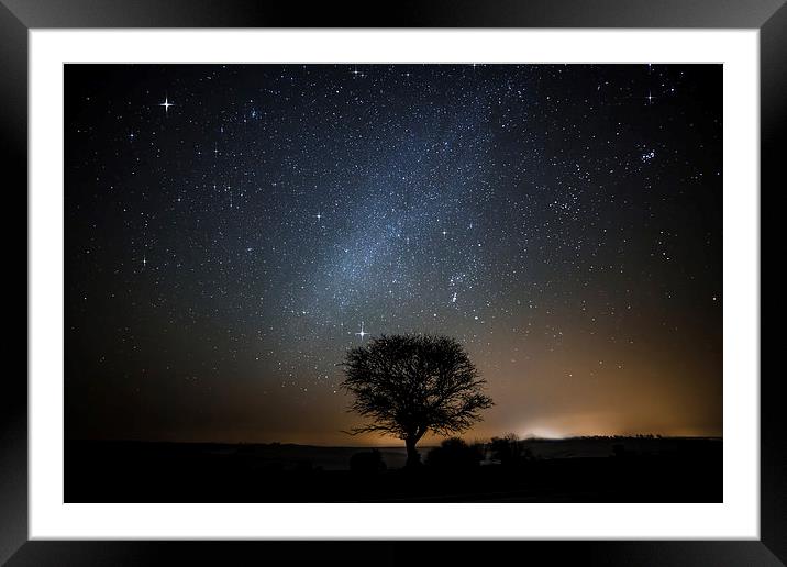Stars over the New Forest Framed Mounted Print by Chris Nesbit