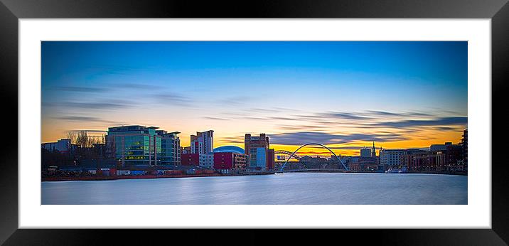  Newcastle Quayside Framed Mounted Print by mark dodd