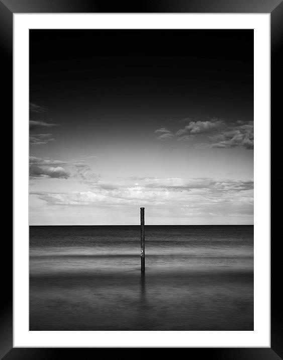Alone in the sea  Framed Mounted Print by mark dodd
