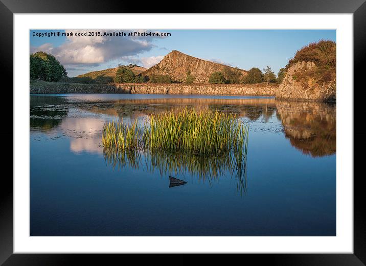  Cawfields quarry Framed Mounted Print by mark dodd