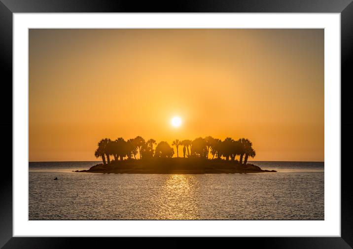 sunset island Framed Mounted Print by Gail Johnson