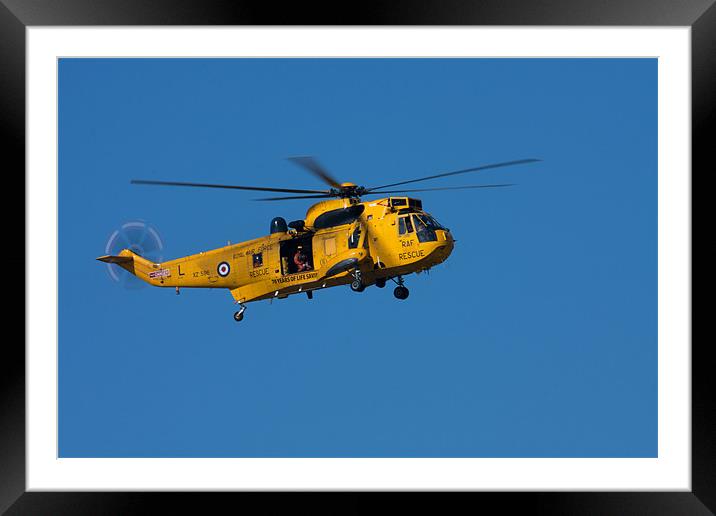 Seaking Helicopter Framed Mounted Print by Gail Johnson