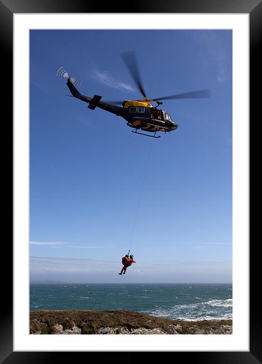 Griffin Helicopter Framed Mounted Print by Gail Johnson