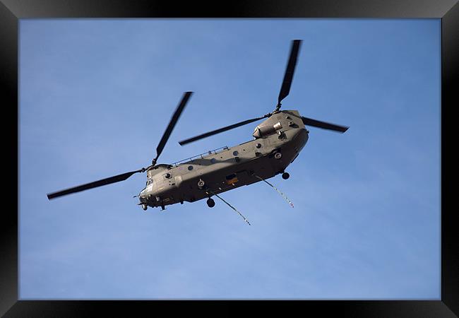 Chinook over Anglesey Framed Print by Gail Johnson