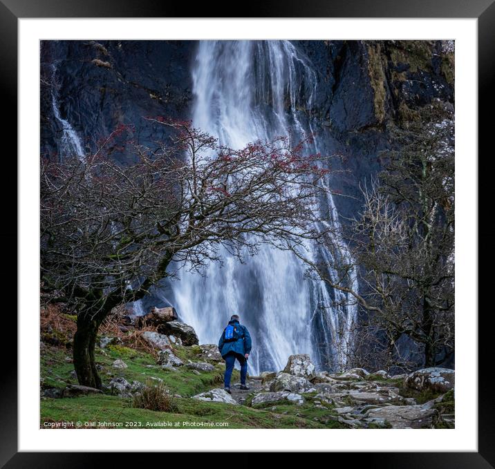Aber Falls  Framed Mounted Print by Gail Johnson