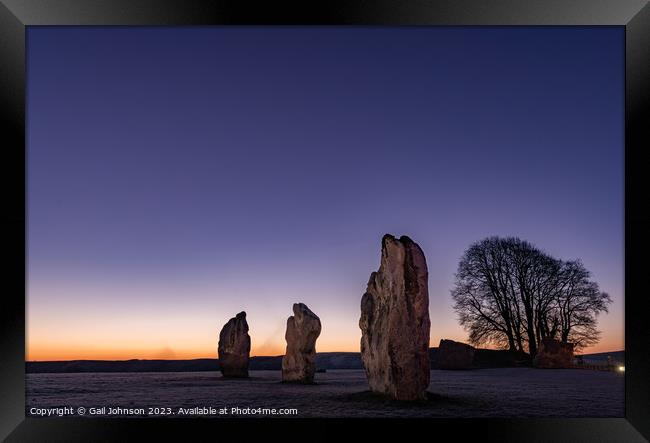 Avebury Stone Circle Neolithic and Bronze Age ceremonial site at Framed Print by Gail Johnson