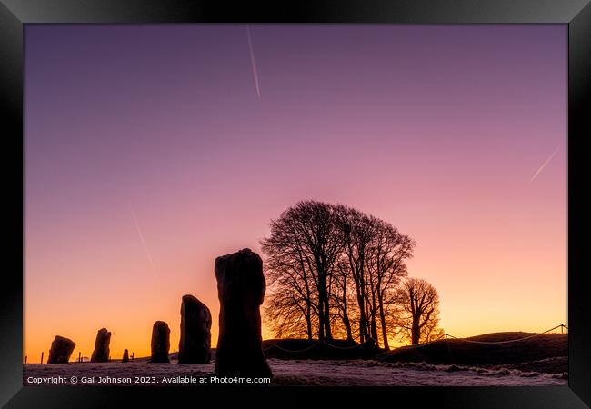 Avebury Stone Circle Neolithic and Bronze Age ceremonial site at Framed Print by Gail Johnson