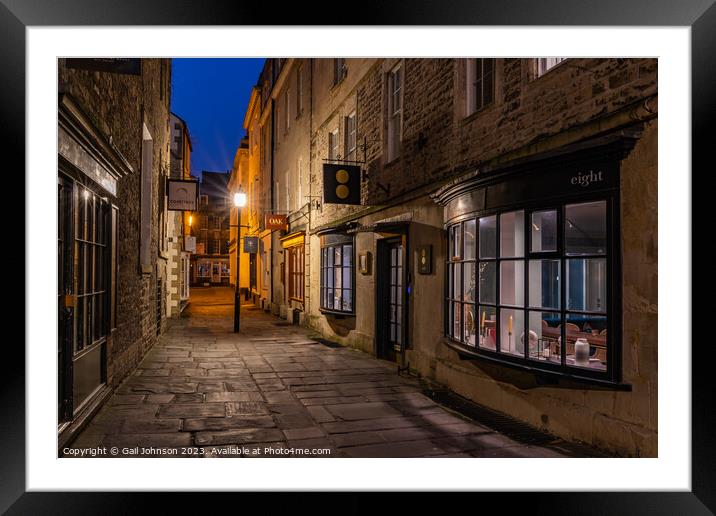 Walk round Bath Historic city centre , England UK Framed Mounted Print by Gail Johnson