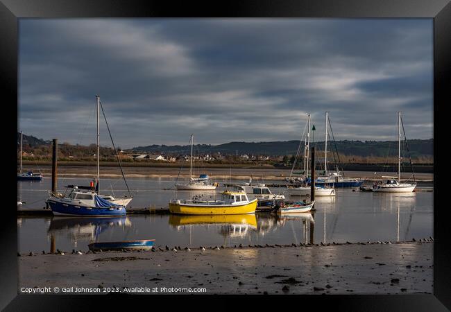 Conwy castle and town at sunrise North Wales  Framed Print by Gail Johnson