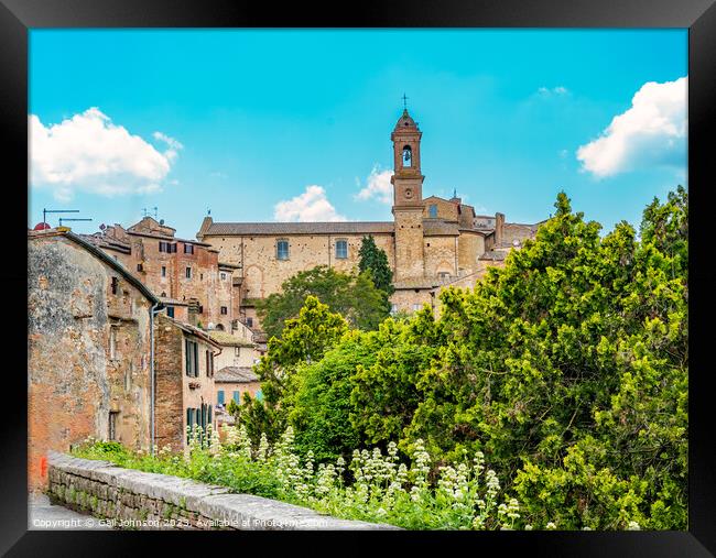 Views travelling around Montepulciano, Tuscany, Italy  Framed Print by Gail Johnson