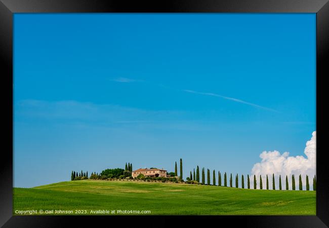 Views travelling around Tuscany, Italy  Framed Print by Gail Johnson