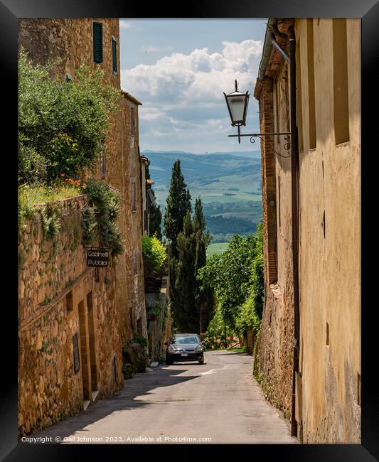 Views travelling around Tuscany, Italy  Framed Print by Gail Johnson