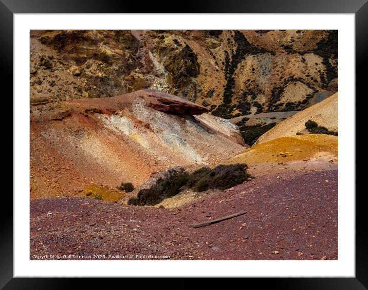 Parys Mountain ancient copper mine Framed Mounted Print by Gail Johnson