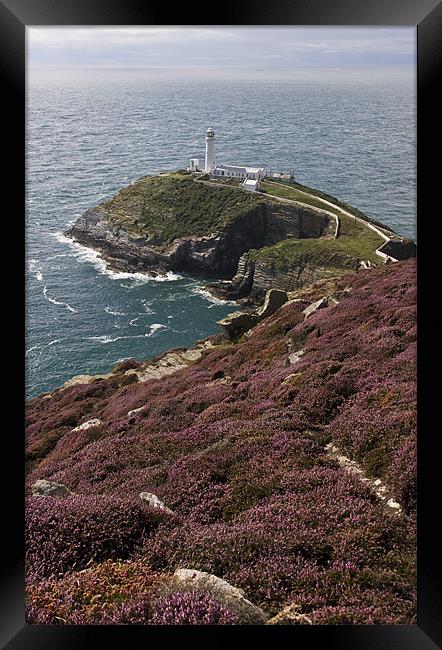 View to South Stack Framed Print by Gail Johnson