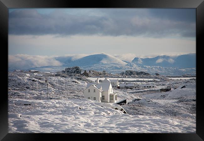 Winter at Trearddur Bay Framed Print by Gail Johnson