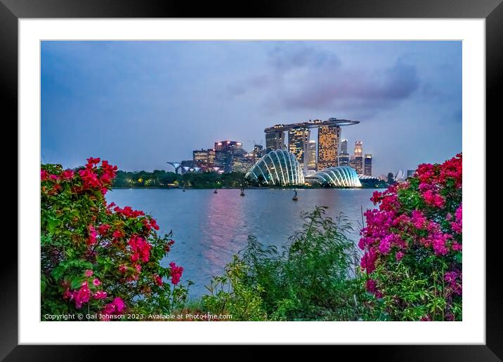 Views around Singapore , Asia,  Framed Mounted Print by Gail Johnson