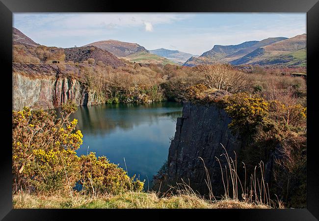 view to Snowdon Framed Print by Gail Johnson