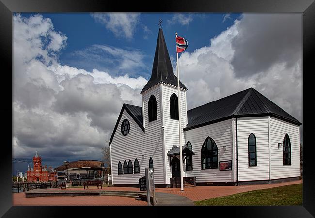 Norwegian Church Framed Print by Gail Johnson