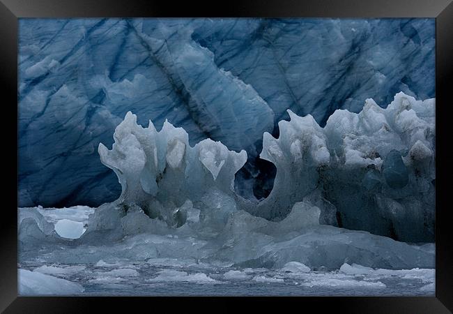 Glacier Ice Framed Print by Gail Johnson