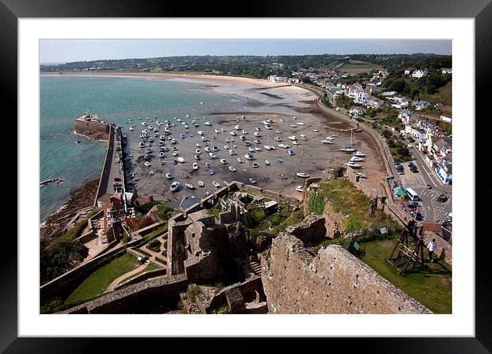 Mont Orgueil Castle Framed Mounted Print by Gail Johnson